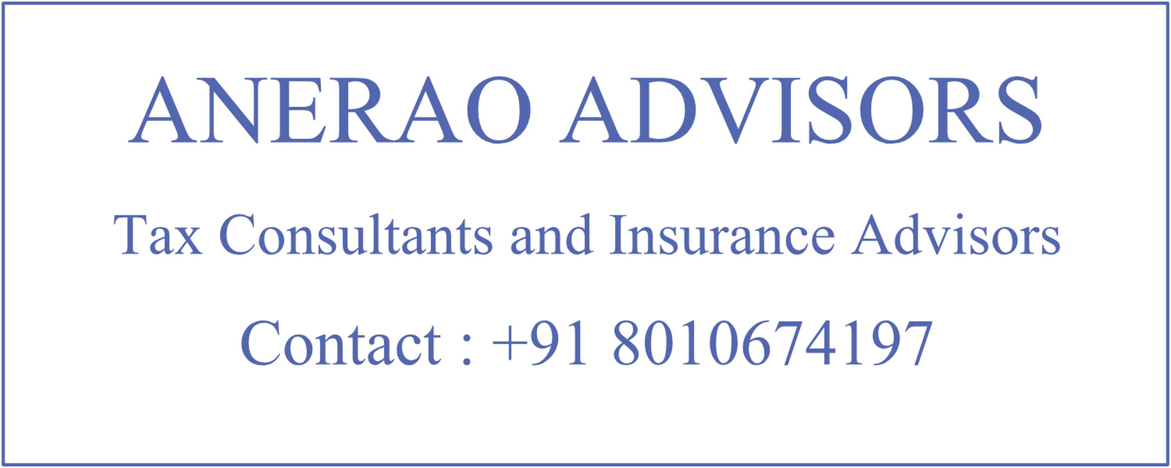 Anerao Advisors Share Business Card